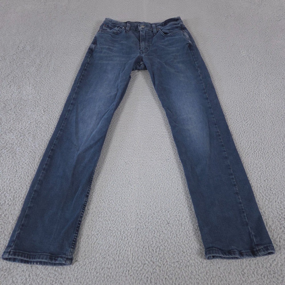 Levis Jeans Mens 30x32 Blue 514 Straight Fit Mid Rise Cotton Denim Preppy Casual